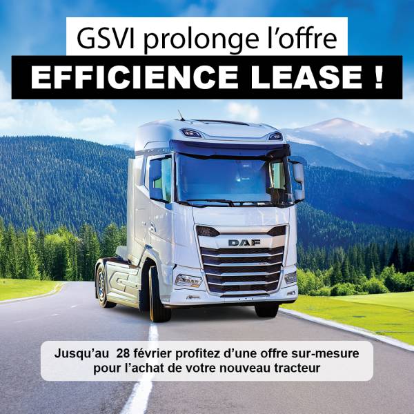 GSVI prolonge son offre Efficience Lease !